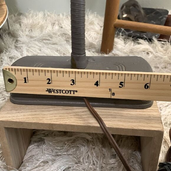 Vintage Grey Cast Metal Industrial Style Gooseneck Lamp - Picture 15 of 17